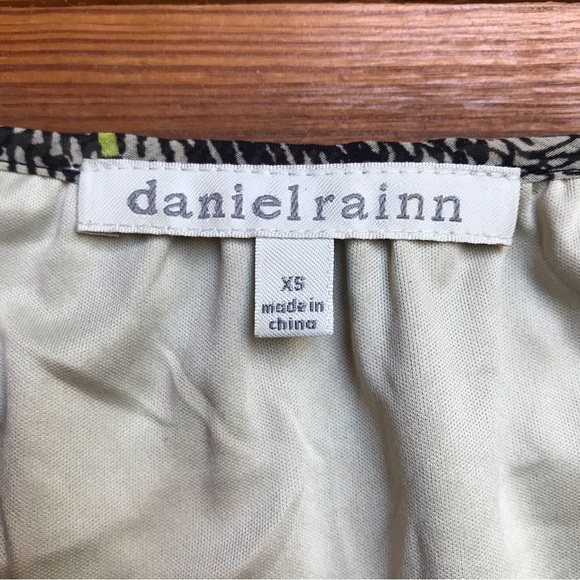 Daniel Rainn Black Yellow Beige Gathered Waist Dress, EUC, XS - Picture 4 of 16